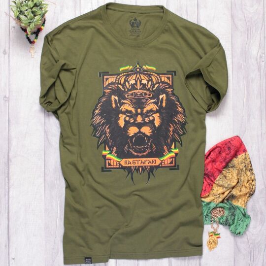 T-shirt Rastafari | oliwkowy