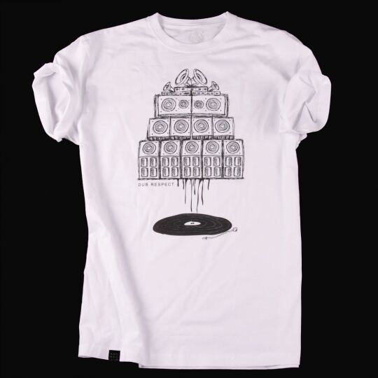 T-shirt Vinyl & Sound System wall Maniac | biały
