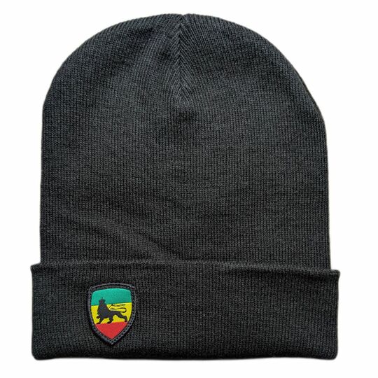 Czapka beanie zimowa z etykietą Roots Reggae | czarna