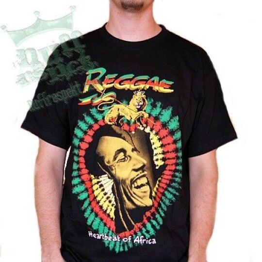Bob Marley tshirt - Heartbeat of Africa