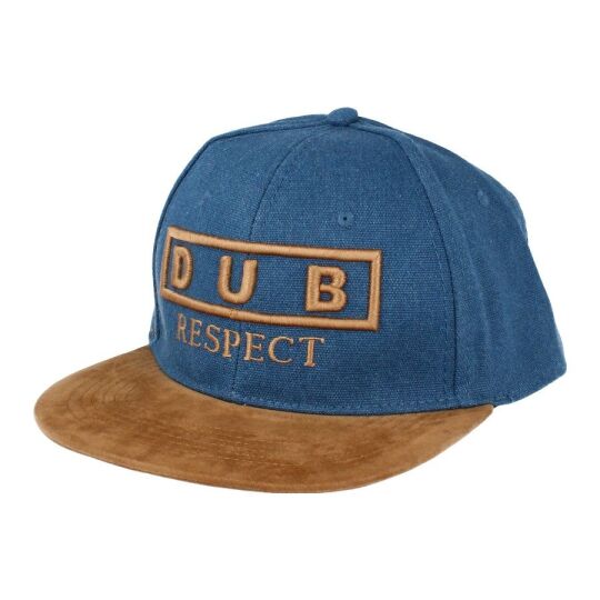 Dub Respect snapback cap | Blue & Camel