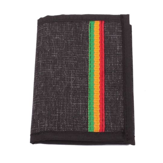 Dub Lion wallet | black melange + rasta