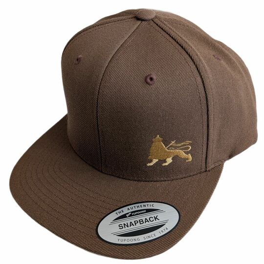 Czapka Snapback - Lion of Judah klasyczny- brązowa