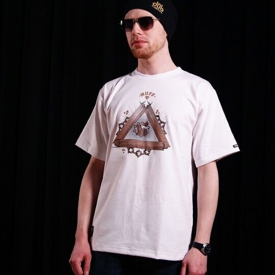 Tshirt męski - Nuff Wear - Wood & Chain 00513 - white