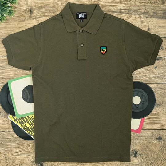 Oliwkowa koszulka Polo - Reggae Vibes