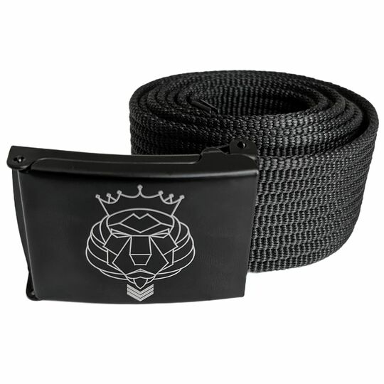 Lion Spirit webbing belt, black Trouser belt