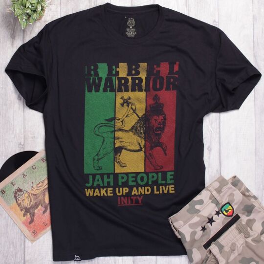 Koszulka Rebel Warrior | Jah people wake up and live