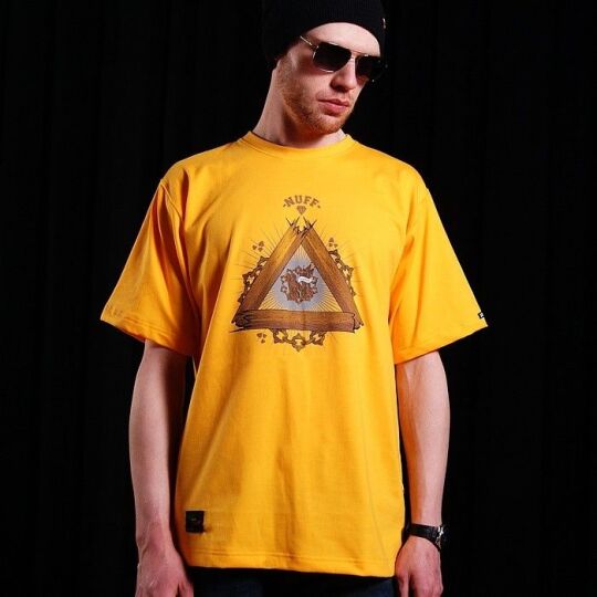 Tshirt męski - Nuff Wear - Wood & Chain 00513 - yellow