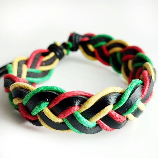 Braided Rasta Bracelet 