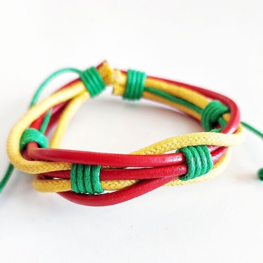 Rasta Reggae thong bracelet 0622