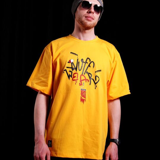 Tshirt- Nuff Wear - Graffiti - yellow