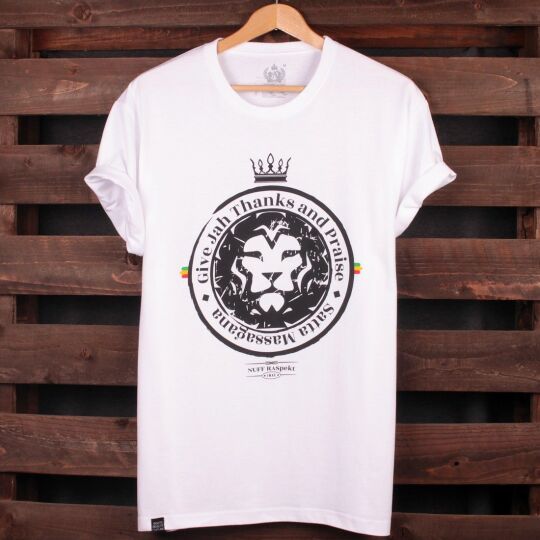 Give Jah thanks and Praise Satta Massagana | white tshirt