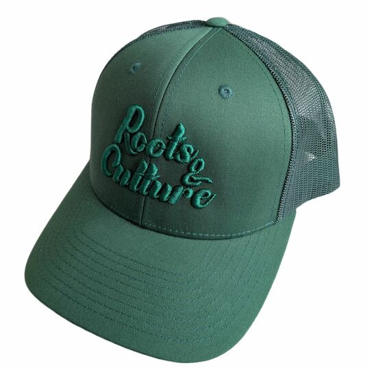 Czapka truckerka Roots & Culture, zieleń butelkowa