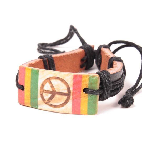 Peace / rasta bracelet 