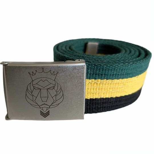 Lion Spirit webbing belt, sackcloth Trouser Jamaica color belt