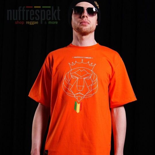 T-shirt Nuff Lion Roots Wear 01213 - orange