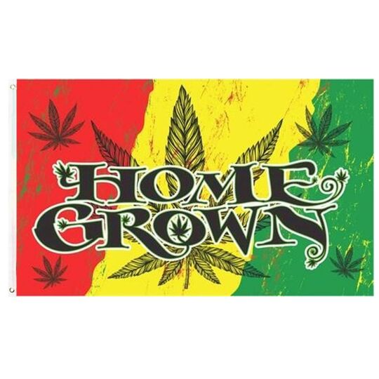 Duża flaga Rasta Home Grown 150x90