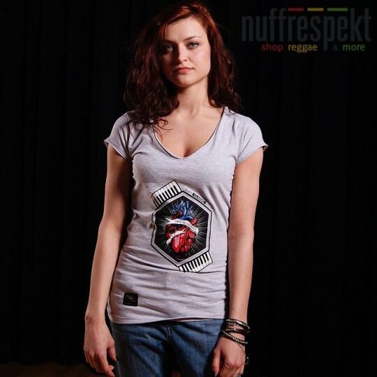 Nuff Wear Heart women's t-shirt 01713 - gray