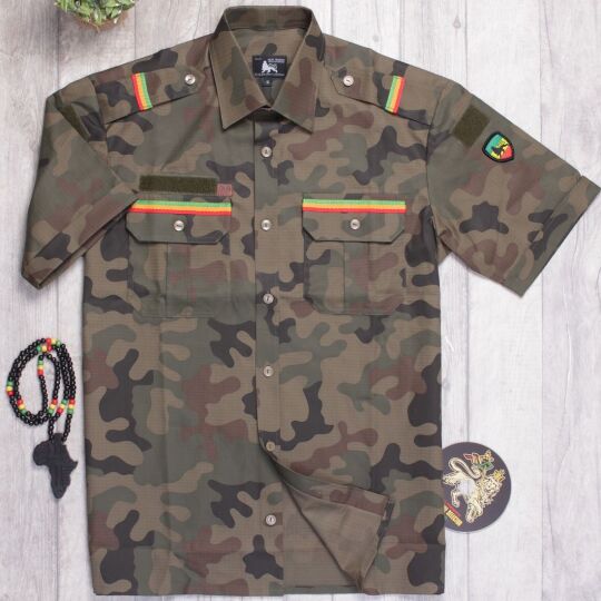 Koszula z pagonami  taktyczna / militarna Rasta Lion