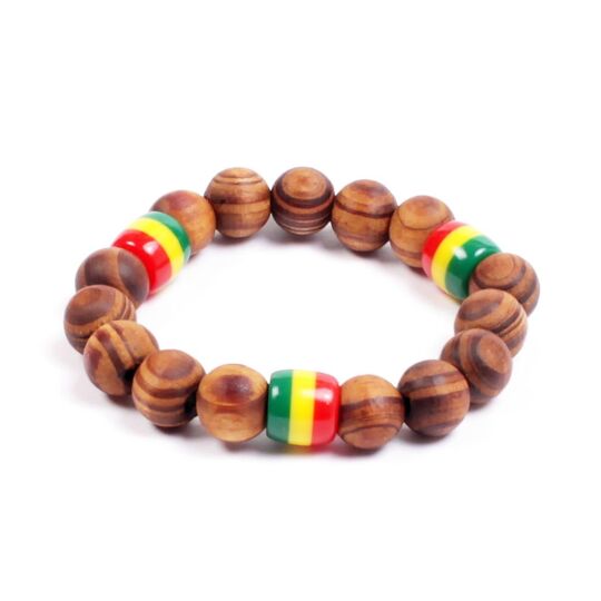 Bransoletka korale wenge: Brąz+ Rasta