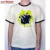 Rockfort Rock - cream tshirt with brown contrast