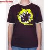 Rockfort Rock - brown tshirt with cream contrast