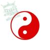 Yin Yiang button red
