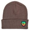 Beanie winter hat Docker cap with Roots Reggae label | Heather graphite