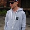 Bluza rozpinana kangurka z kapturem - Nuff wear - szara II