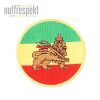 Okrągła naszywka rasta Lion of Judah