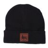 Fisherman winter hat Docker cap with Lion label | green