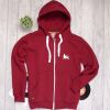 DubLion unisex Zip Hoodie |  burgundy