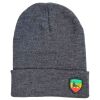 Czapka beanie zimowa z etykietą Roots Reggae | melanż grafitowy