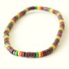 Wood Bead Necklace | brown + rasta