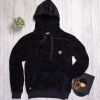 Velvet velour hoodie with Lion of Judah logo
