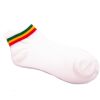 Skarpetki stopki białe z akcentami rasta