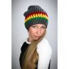 Handmade czapka | Rasta & Grafit