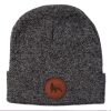 Beanie winter hat  Docker cap with Roots Reggae label  | Heather gray