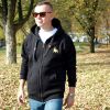 Bluza z kapturem, rozpinana DubLion | czarna