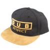 Dub Respect snapback cap | Black Ash & Camel