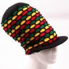 Duża czapka na dready | Rasta Pattern