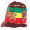 Rasta Dread hat - Lion of Judah | brown and Rasta