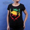 Damski t-shirt Irie Lion rasta - czarna