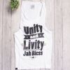 Tank top Unity and Livity Jah Bless OUTLET