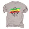 Tshirt męski - Jah Bless / One Love and Respect - szary