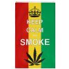 Keep Calm and Smoke Weed Rasta flag - 150x90