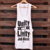 Tank top Unity and Livity Jah Bless | biel Unisex