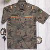 Rasta Lion epaulette Shirt Jah Army style