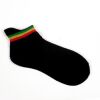 Black rasta ankle socks