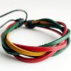 Rasta style braided bracelet